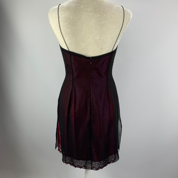 Tahari Sz 8 Formal Dress Silk Purple Beading Semi - Picture 6 of 8